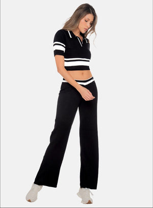Pantalon casual color negro para mujer, marca BABALÚ, referencia 111783, vista frontal. Compra al por mayor en int.babalu.com.co en USD.