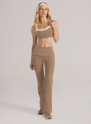 Pantalon deportivo color arequipe para mujer, marca BABALÚ, referencia 114043, vista frontal. Compra al por mayor en int.babalu.com.co en USD.