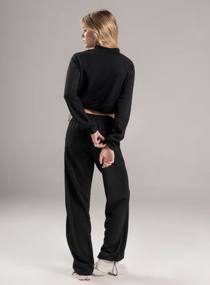 Pantalon estilo color negro para mujer, marca BABALÚ, referencia 113153, vista trasera. Compra al por mayor en int.babalu.com.co en USD.