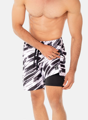 Pantaloneta deportiva color blanco para hombre, marca INIZIO, referencia 86326, vista frontal. Compra al por mayor en int.babalu.com.co en USD.