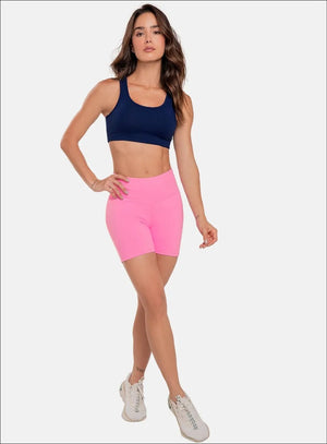 Short deportivo color azul para mujer, marca BABALÚ, referencia 91513, vista frontal. Compra al por mayor en int.babalu.com.co en USD.