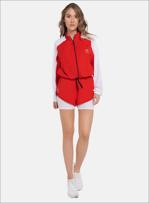 Short deportivo color rojo para mujer, marca BABALÚ, referencia 109143, vista frontal. Compra al por mayor en int.babalu.com.co en USD.