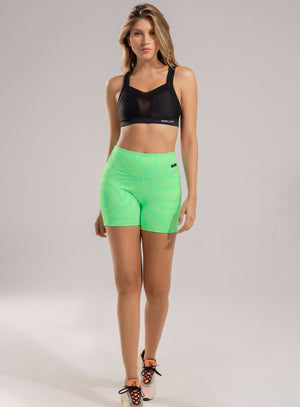 Short deportivo color verde para mujer, marca BABALÚ, referencia 112813, vista frontal. Compra al por mayor en int.babalu.com.co en USD.