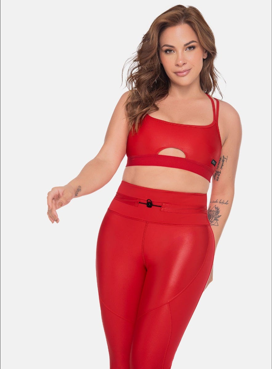 TOP DEPORTIVO POLIAMIDA APARIENCIA CUERO