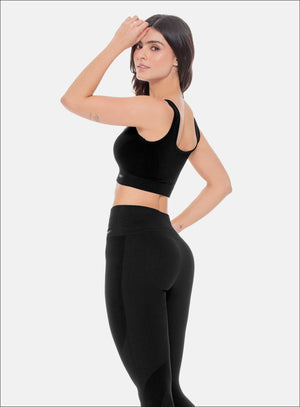 Top deportivo color arequipe para mujer, marca BABALÚ, referencia 108913, vista lateral. Compra al por mayor en int.babalu.com.co en USD.