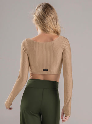 Top deportivo color arequipe para mujer, marca BABALÚ, referencia 109413, vista trasera. Compra al por mayor en int.babalu.com.co en USD.