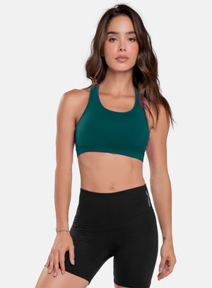 Top deportivo color azul para mujer, marca BABALÚ, referencia 97293, vista frontal. Compra al por mayor en int.babalu.com.co en USD.