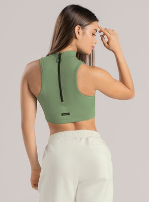 Top deportivo color negro para mujer, marca BABALÚ, referencia 110333, vista trasera. Compra al por mayor en int.babalu.com.co en USD.