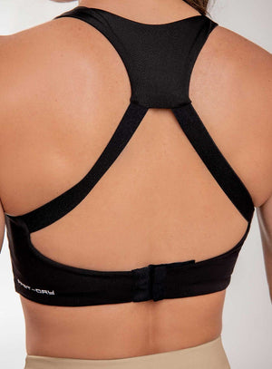 Top deportivo color negro para mujer, marca BABALÚ, referencia 111073, vista trasera. Compra al por mayor en int.babalu.com.co en USD.