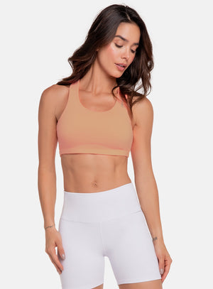 Top deportivo color palo rosa para mujer, marca BABALÚ, referencia 97293, vista frontal. Compra al por mayor en int.babalu.com.co en USD.