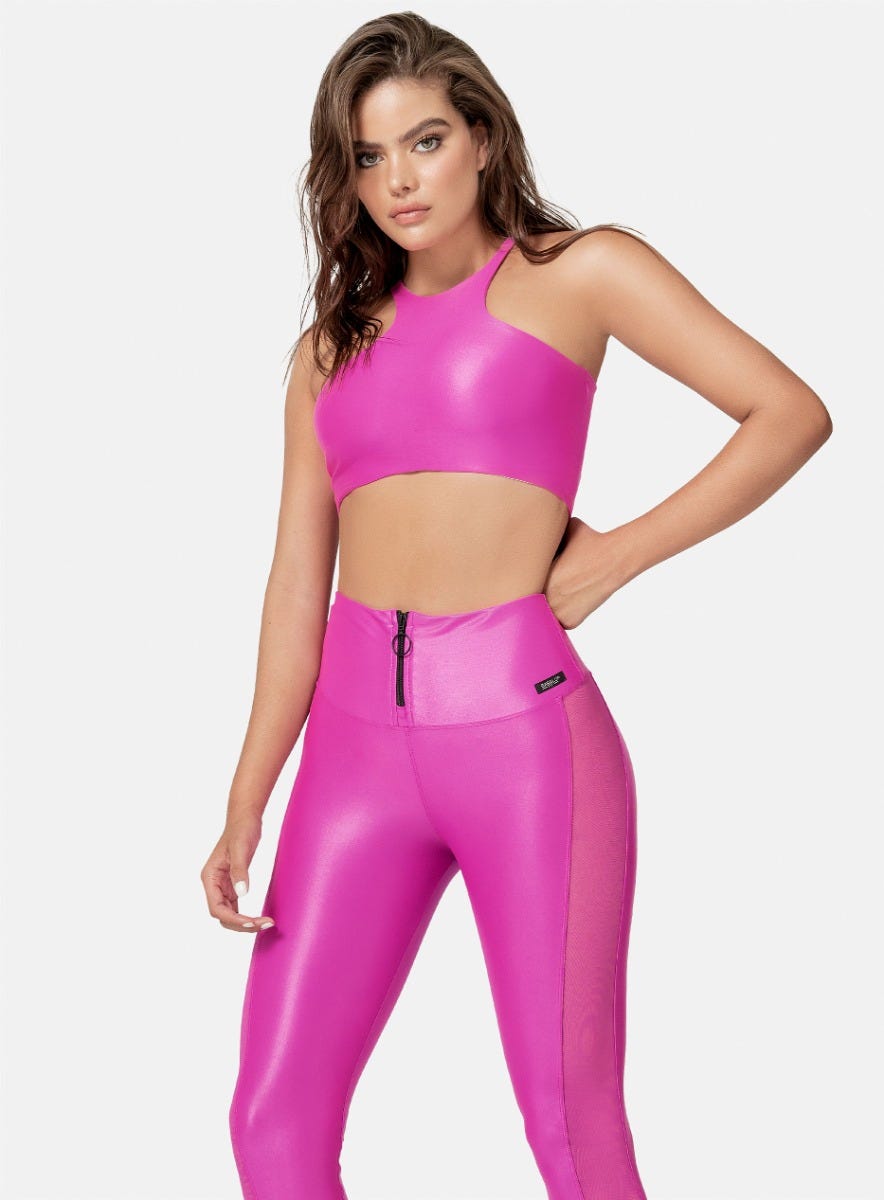 TOP DEPORTIVO MUJER TELA APARIENCIA CUERO TALLA S - M