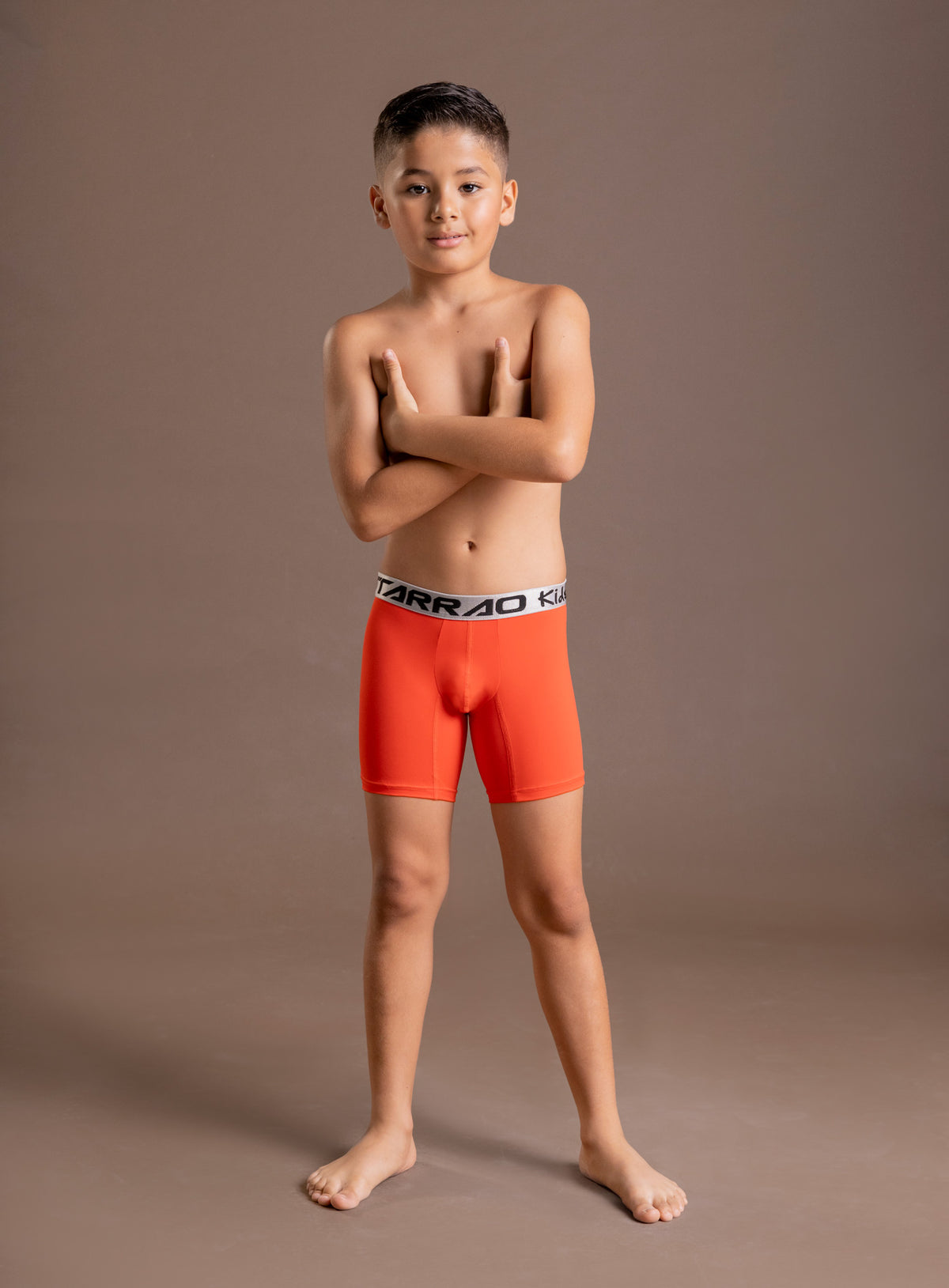 Boxer junior color naranja para infantil, marca TARRAO, referencia 77931, vista frontal. Compra al por mayor en int.babalu.com.co en USD.