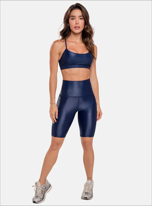 Biker deportivo color azul para mujer, marca BABALÚ, referencia 92183, vista frontal. Compra al por mayor en int.babalu.com.co en USD.