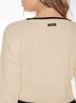 Blusa casual color negro para mujer, marca BABALÚ, referencia 110513, vista trasera. Compra al por mayor en int.babalu.com.co en USD.