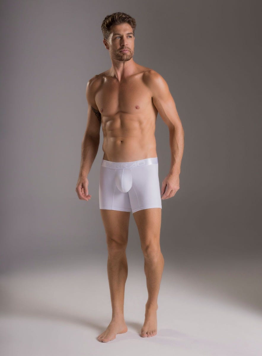 Boxer corto color blanco para hombre, marca TARRAO, referencia 18551, vista frontal. Compra al por mayor en int.babalu.com.co en USD.