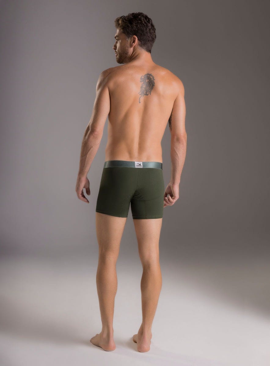 Boxer corto color blanco para hombre, marca TARRAO, referencia 18551, vista trasera. Compra al por mayor en int.babalu.com.co en USD.