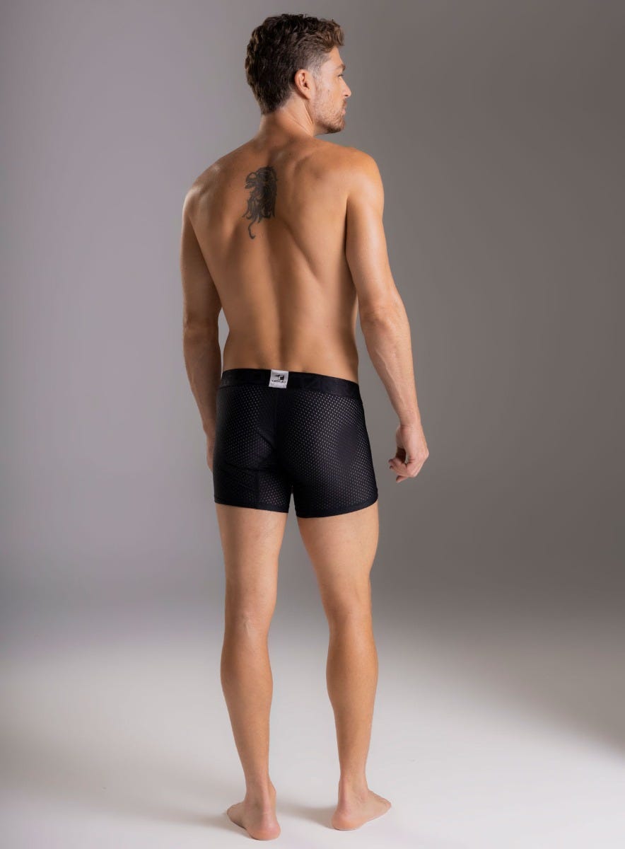 Boxer corto color negro para hombre, marca TARRAO, referencia 18931, vista trasera. Compra al por mayor en int.babalu.com.co en USD.