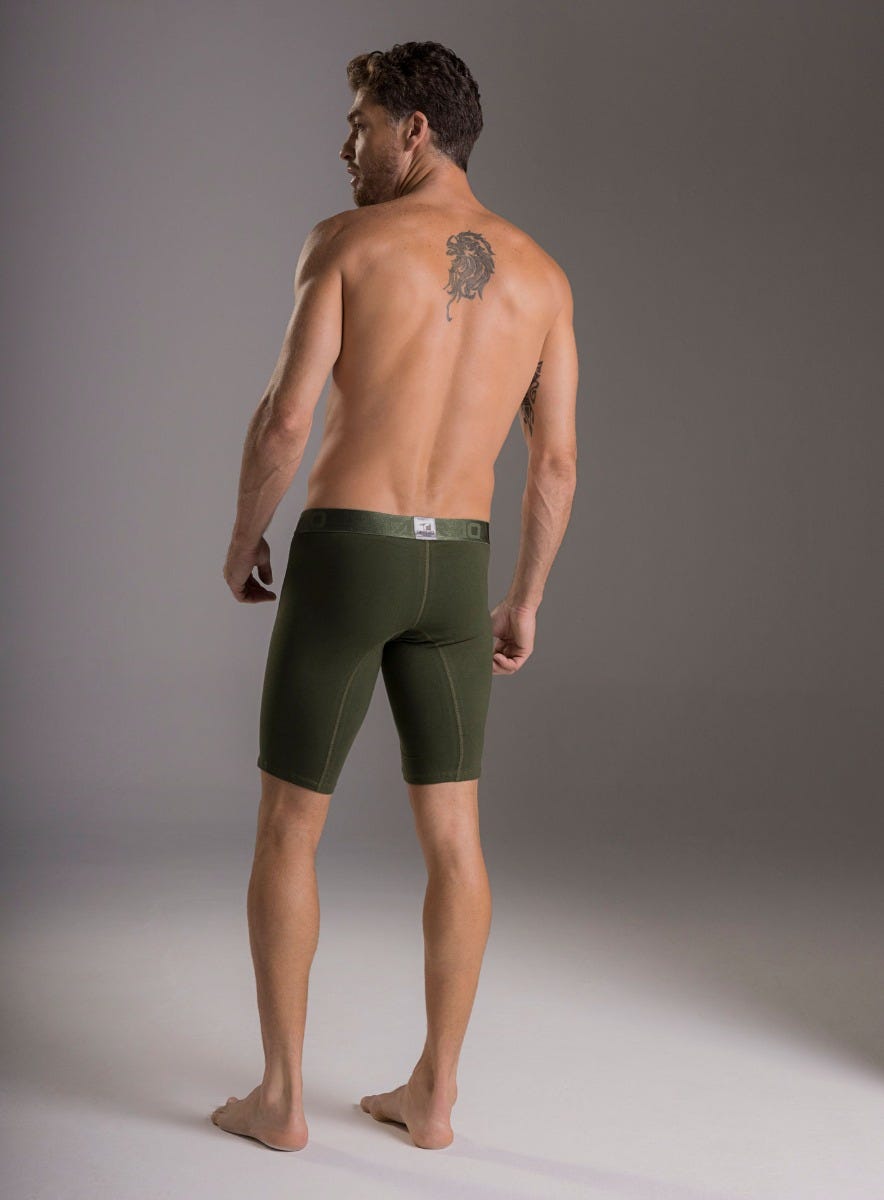 Boxer extra color verde para hombre, marca TARRAO, referencia 775711, vista trasera. Compra al por mayor en int.babalu.com.co en USD.