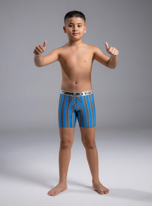 Boxer junior color azul para infantil, marca TARRAO, referencia 19931b, vista frontal. Compra al por mayor en int.babalu.com.co en USD.
