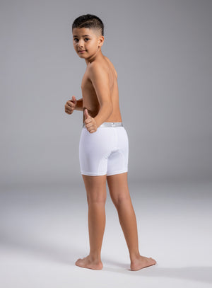 Boxer junior color blanco para infantil, marca TARRAO, referencia 77931, vista detalle. Compra al por mayor en int.babalu.com.co en USD.