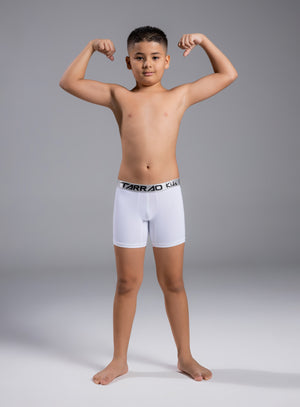 Boxer junior color blanco para infantil, marca TARRAO, referencia 77931, vista frontal. Compra al por mayor en int.babalu.com.co en USD.