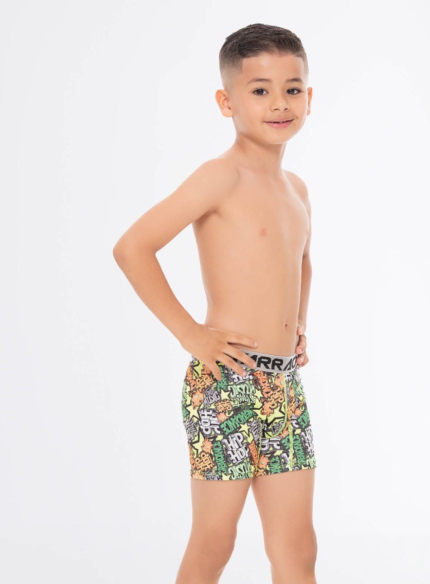 Boxer junior color verde para infantil, marca TARRAO, referencia 76331b, vista frontal. Compra al por mayor en int.babalu.com.co en USD.