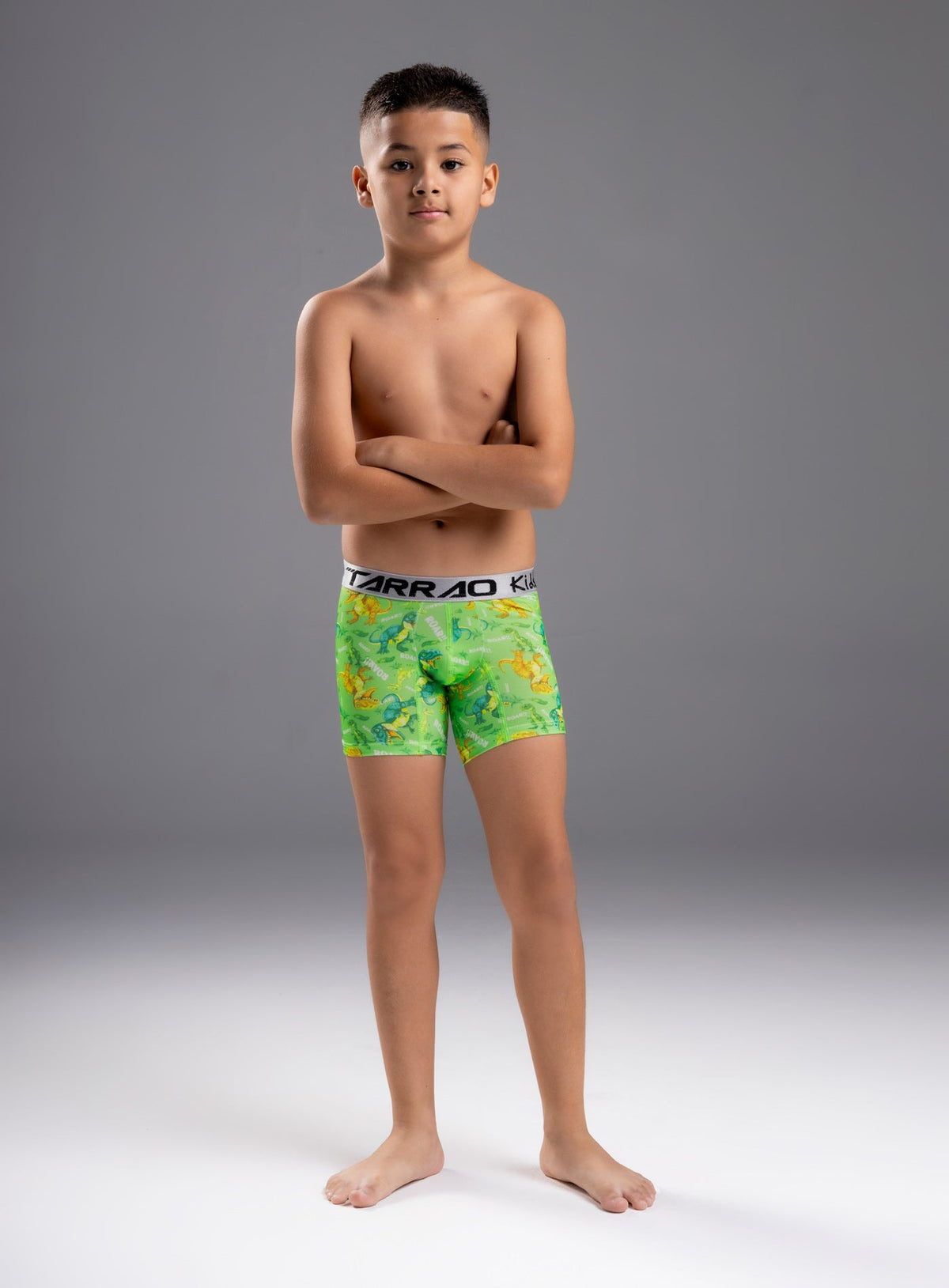 Boxer junior color verde para infantil, marca TARRAO, referencia 76331g, vista frontal. Compra al por mayor en int.babalu.com.co en USD.