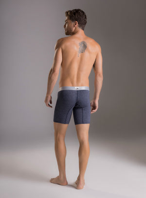 Boxer largo color negro cros para hombre, marca TARRAO, referencia 705911, vista trasera. Compra al por mayor en int.babalu.com.co en USD.