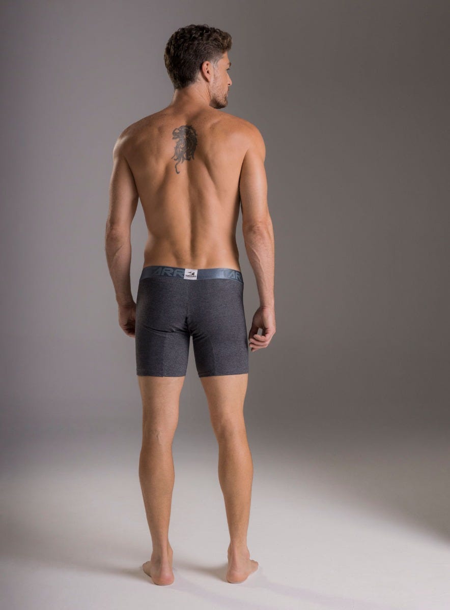 Boxer largo color negro para hombre, marca TARRAO, referencia 18301, vista trasera. Compra al por mayor en int.babalu.com.co en USD.