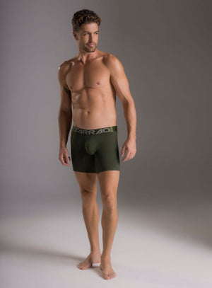 Boxer largo color verde para hombre, marca TARRAO, referencia 18301, vista frontal. Compra al por mayor en int.babalu.com.co en USD.