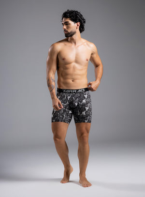 Boxer microfibra color gris para hombre, marca TARRAO, referencia 74261e, vista frontal. Compra al por mayor en int.babalu.com.co en USD.