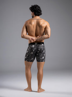 Boxer microfibra color gris para hombre, marca TARRAO, referencia 74261e, vista trasera. Compra al por mayor en int.babalu.com.co en USD.