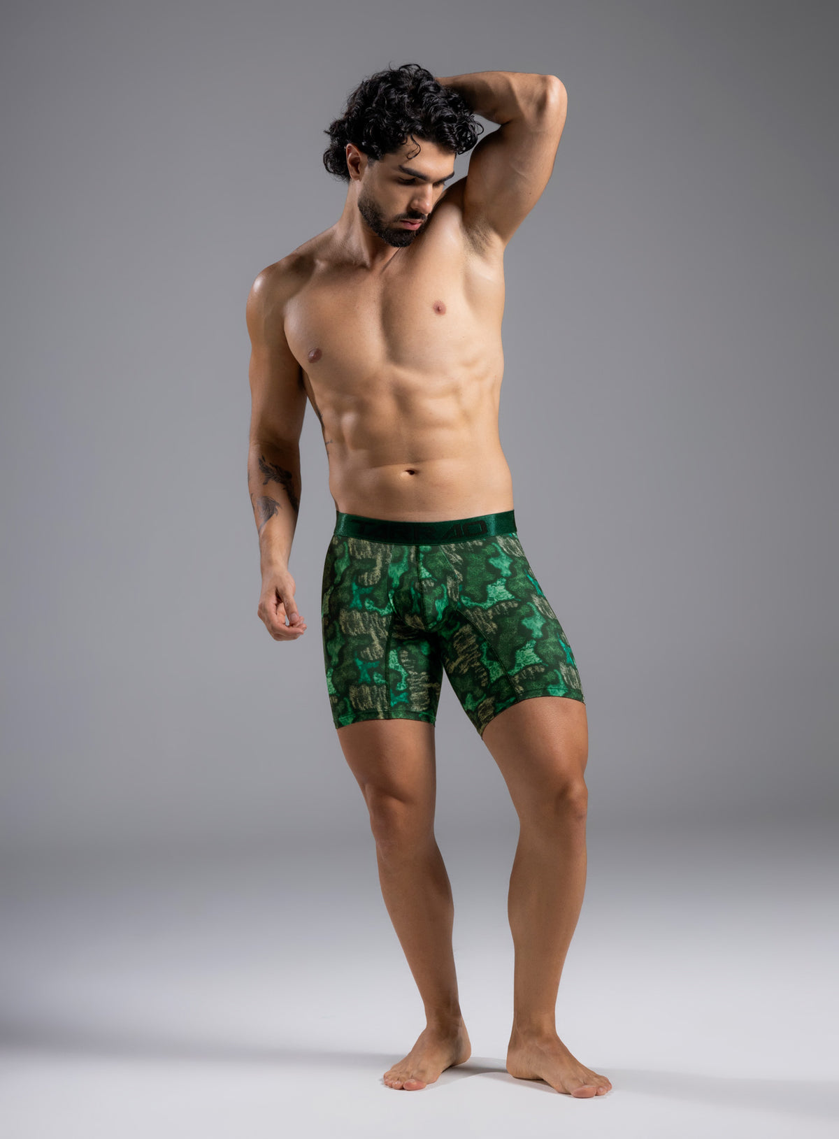Boxer microfibra color verde esmera para hombre, marca TARRAO, referencia 74261e, vista frontal. Compra al por mayor en int.babalu.com.co en USD.
