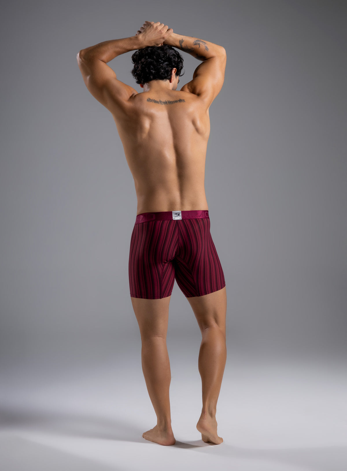 Boxer microfibra color vino tinto para hombre, marca TARRAO, referencia 17001i, vista trasera. Compra al por mayor en int.babalu.com.co en USD.