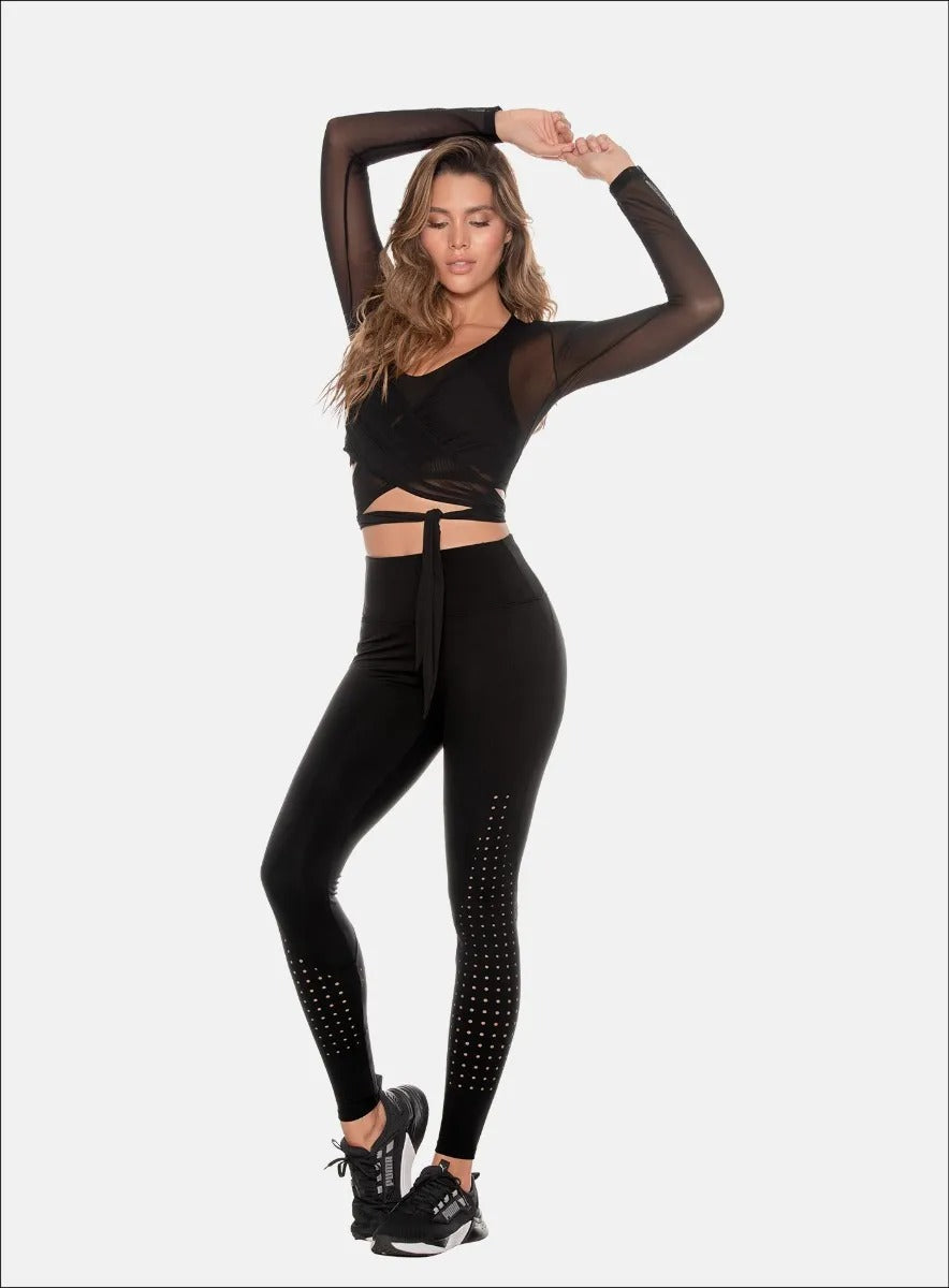 Buzo deportivo color negro para mujer, marca BABALÚ, referencia 110283, vista frontal. Compra al por mayor en int.babalu.com.co en USD.