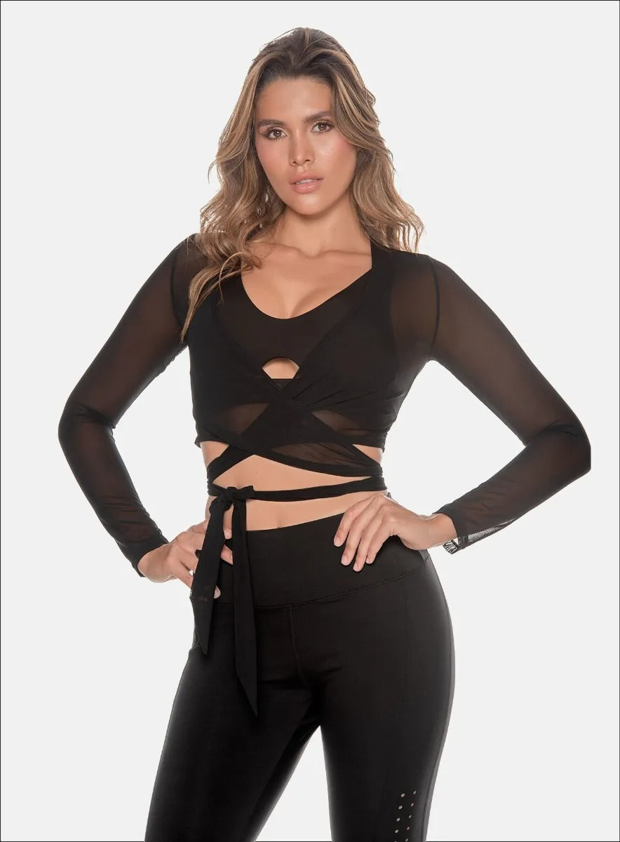 Buzo deportivo color negro para mujer, marca BABALÚ, referencia 110283, vista frontal. Compra al por mayor en int.babalu.com.co en USD.