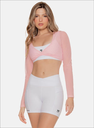 Buzo deportivo color rosado para mujer, marca BABALÚ, referencia 110893, vista frontal. Compra al por mayor en int.babalu.com.co en USD.