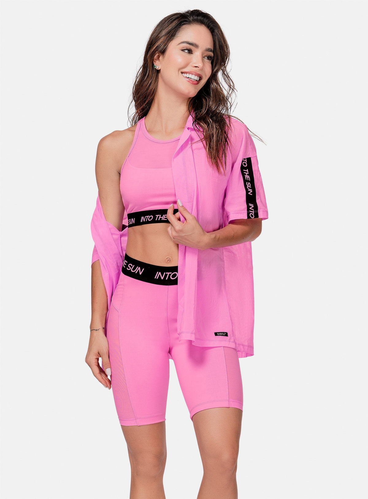 Camisa deportiva para mujer, marca BABALÚ, referencia 105273, vista detalle. Compra al por mayor en int.babalu.com.co en USD.