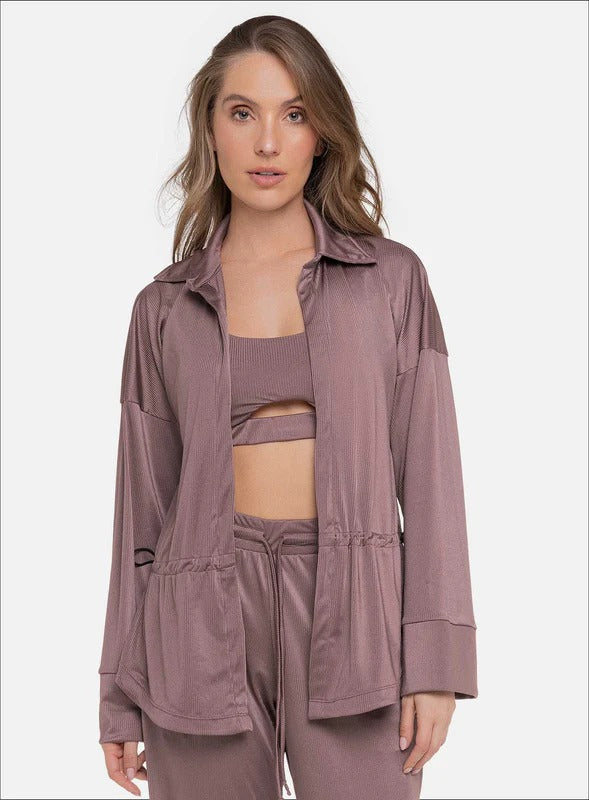 Camisa casual en tela rib - PRECIO ESPECIAL