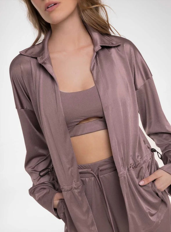 Camisa casual en tela rib - PRECIO ESPECIAL