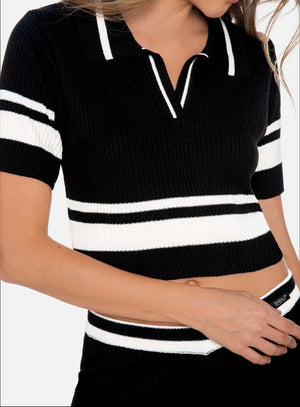 Camiseta casual color negro para mujer, marca BABALÚ, referencia 111773, vista frontal. Compra al por mayor en int.babalu.com.co en USD.