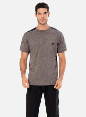 Camiseta deportiva color gris para hombre, marca INIZIO, referencia 86066, vista frontal. Compra al por mayor en int.babalu.com.co en USD.