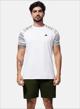 CAMISETA DEPORTIVA HOMBRE MANGA RANGLA ESTAMPADA  TALLA S - M - L - XL PRECIO ESPECIAL