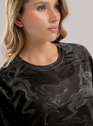 Camiseta deportiva para mujer, marca BABALÚ, referencia 113883, vista detalle. Compra al por mayor en int.babalu.com.co en USD.