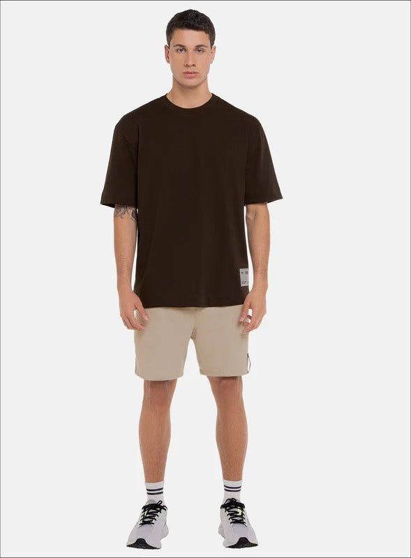 Camiseta oversize color cafe para hombre, marca BBL MEN, referencia 119, vista frontal. Compra al por mayor en int.babalu.com.co en USD.