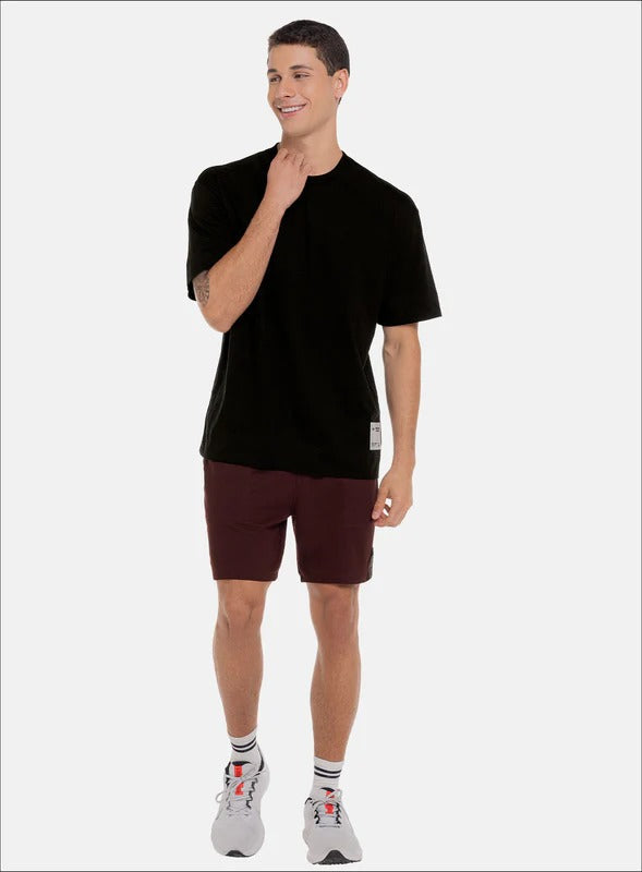 Camiseta oversize color negro para hombre, marca BBL MEN, referencia 119, vista frontal. Compra al por mayor en int.babalu.com.co en USD.