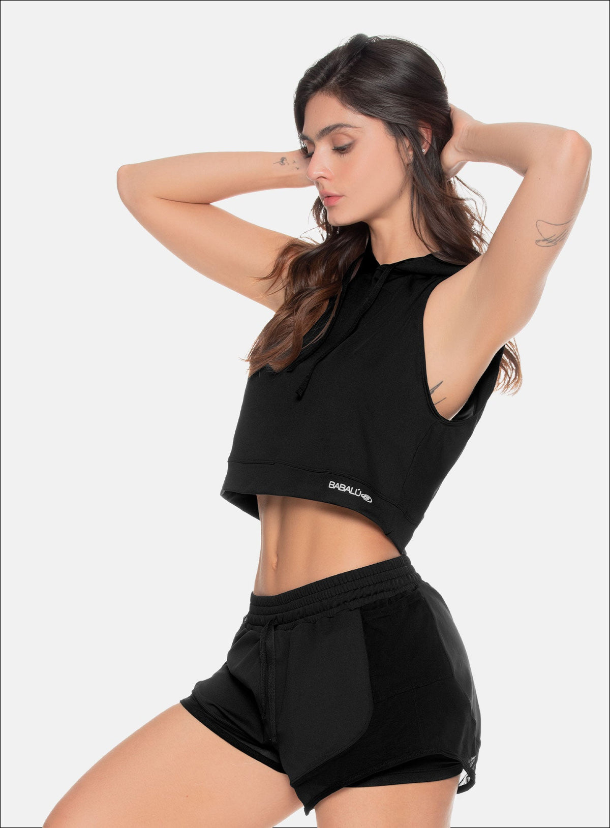 Chaleco deportivo color negro para mujer, marca BABALÚ, referencia 109433, vista frontal. Compra al por mayor en int.babalu.com.co en USD.
