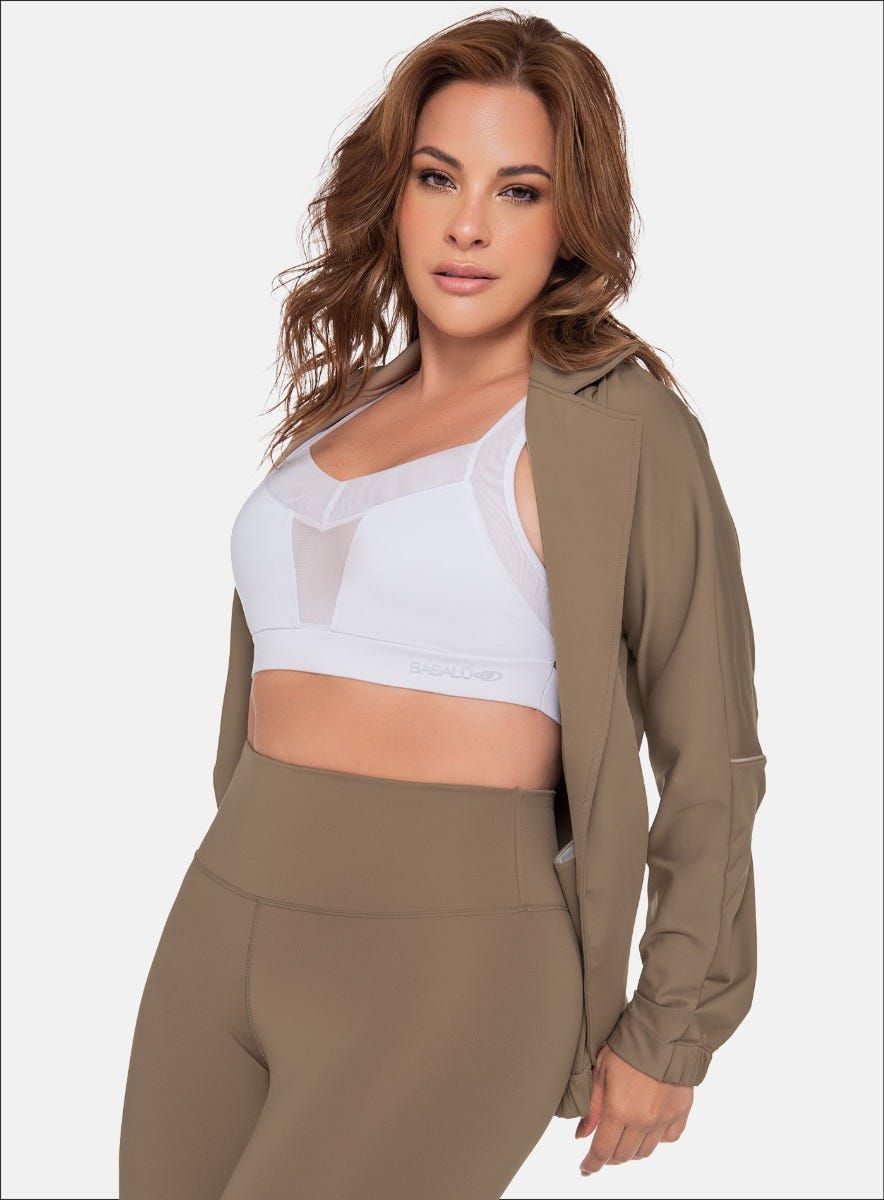 Chaqueta casual color arequipe para mujer, marca BABALÚ, referencia 111223, vista frontal. Compra al por mayor en int.babalu.com.co en USD.