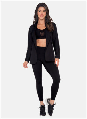 Chaqueta casual color negro para mujer, marca BABALÚ, referencia 111223, vista frontal. Compra al por mayor en int.babalu.com.co en USD.