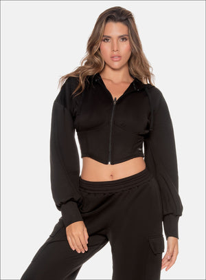 Chaqueta deportiva para mujer, marca BABALÚ, referencia 109553, vista detalle. Compra al por mayor en int.babalu.com.co en USD.